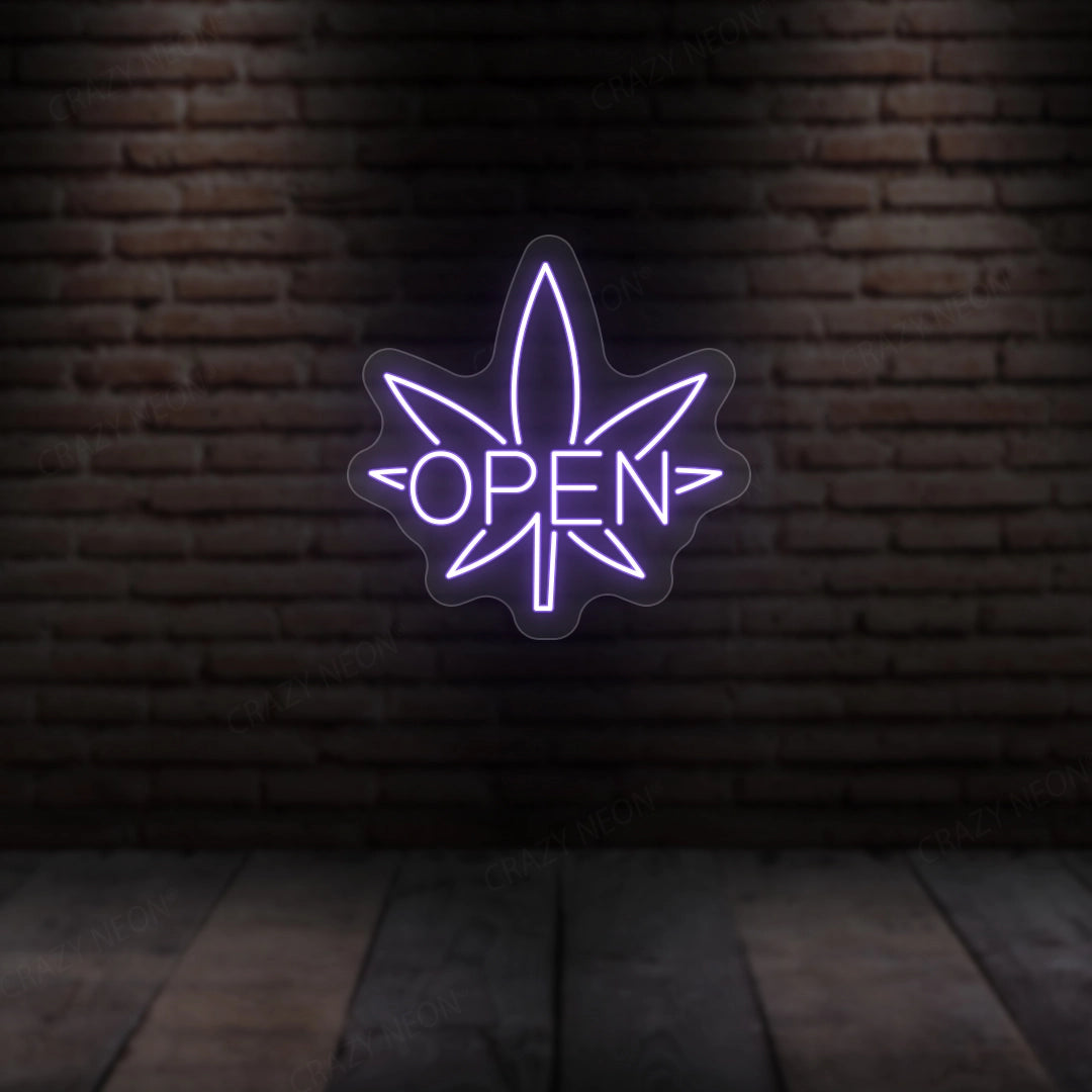 Weed Open Neon Sign image 4