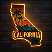 California Classic State Flag Neon Sign