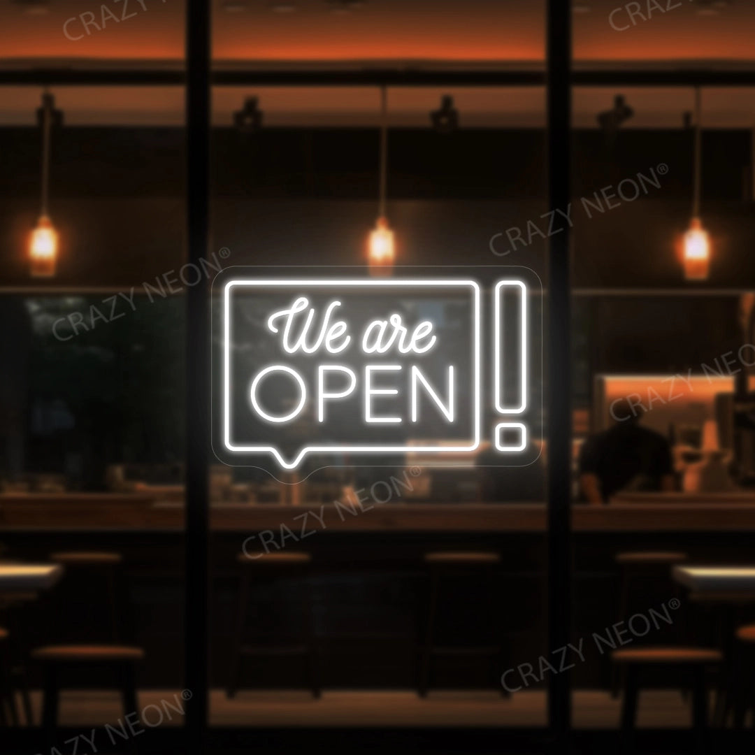 We Are Open chat box Sign image 5