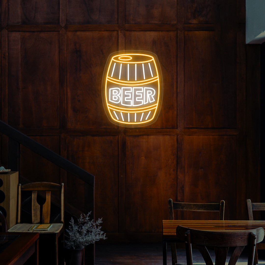 Beer Barrel Neon Sign - Multicolor image 2