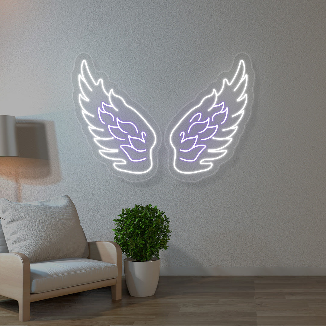 Angel Wings Multicolor Neon Sign image 6