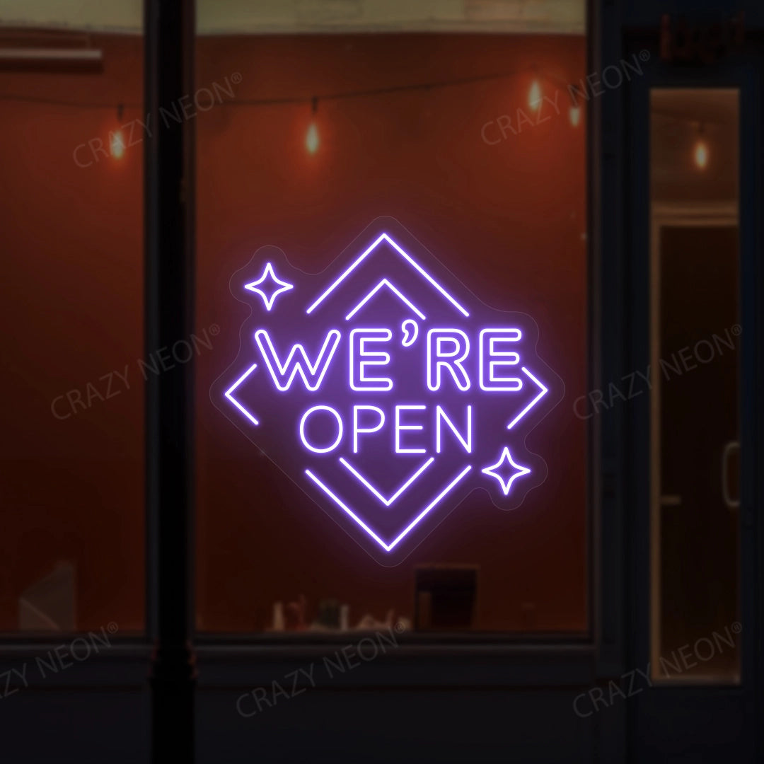 We Are Open Square Sign image 3