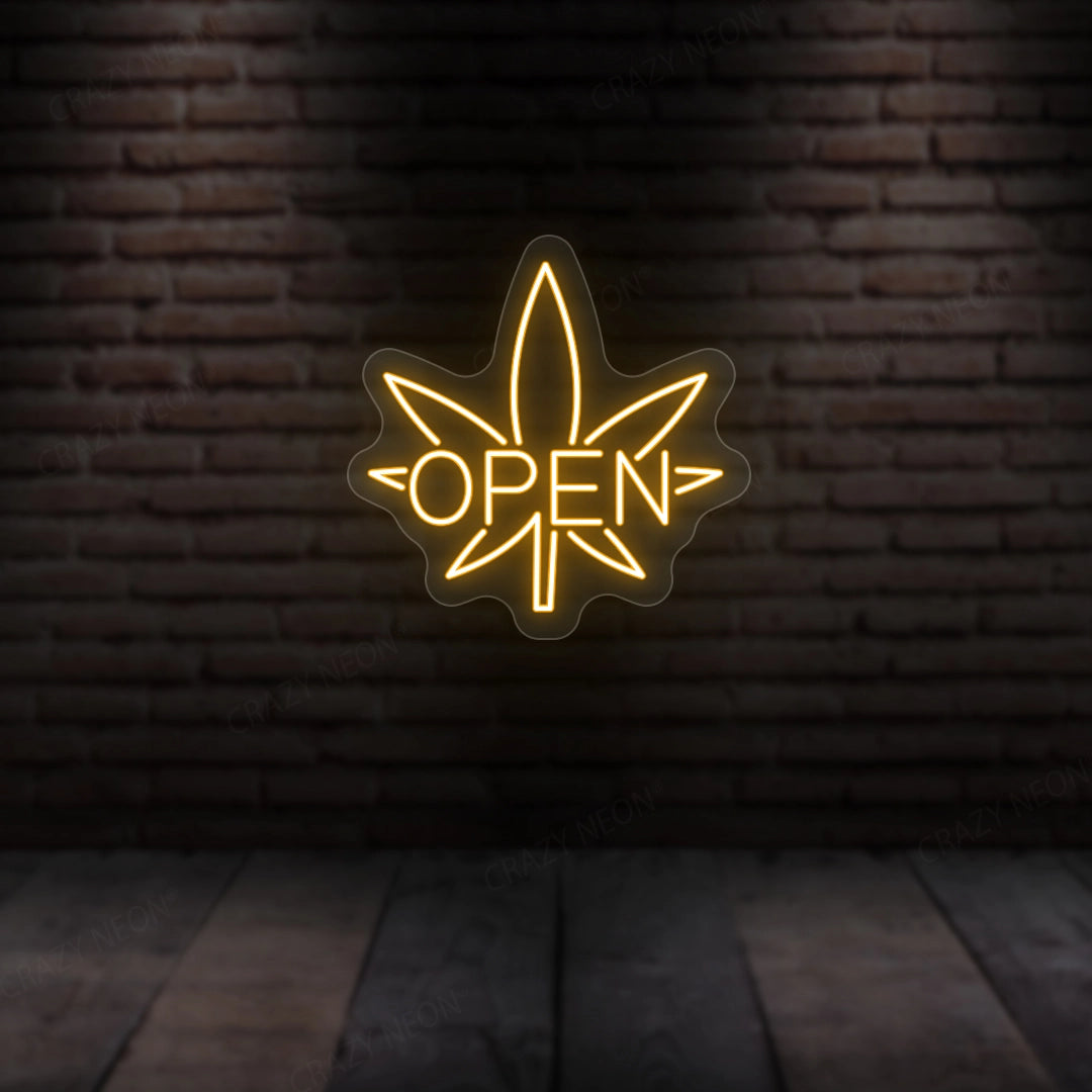 Weed Open Neon Sign image 6