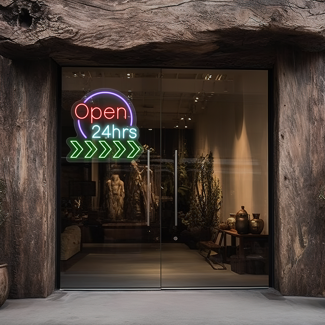 Open 24 Hrs Animated Sign image 3