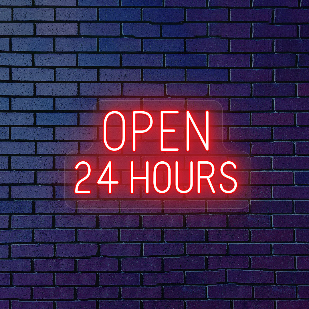 Open 24 Hours Sign image 1