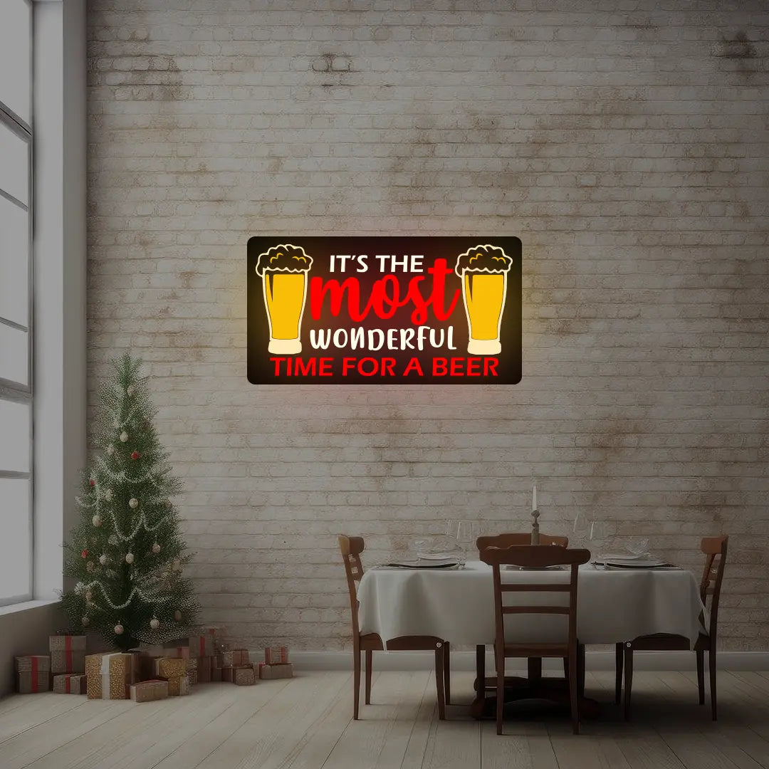 It's The Most Wonderful Time For Beer Illuminated Sign image 0