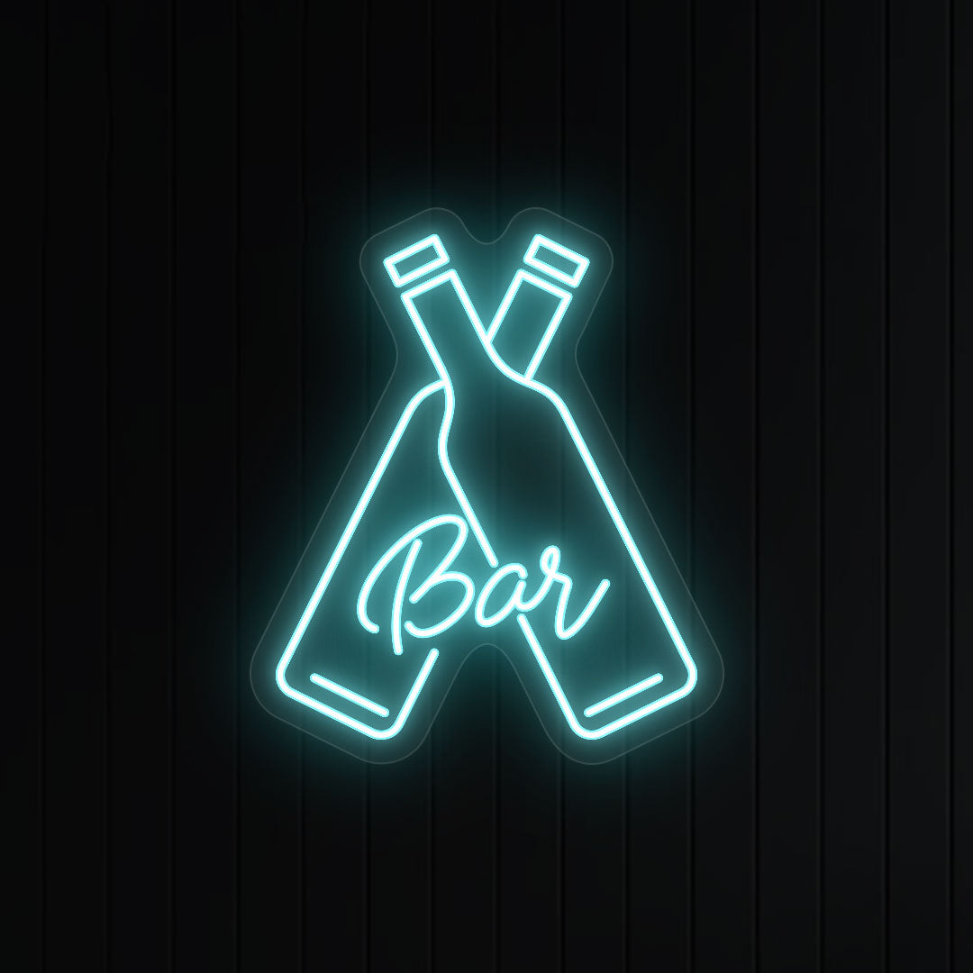 Beer Bottles With Bar Neon Sign image 6