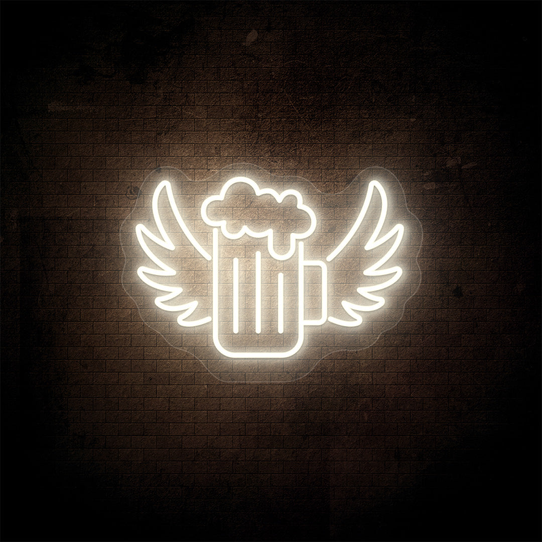 Beer Mug With Angel Wings Neon Sign image 9