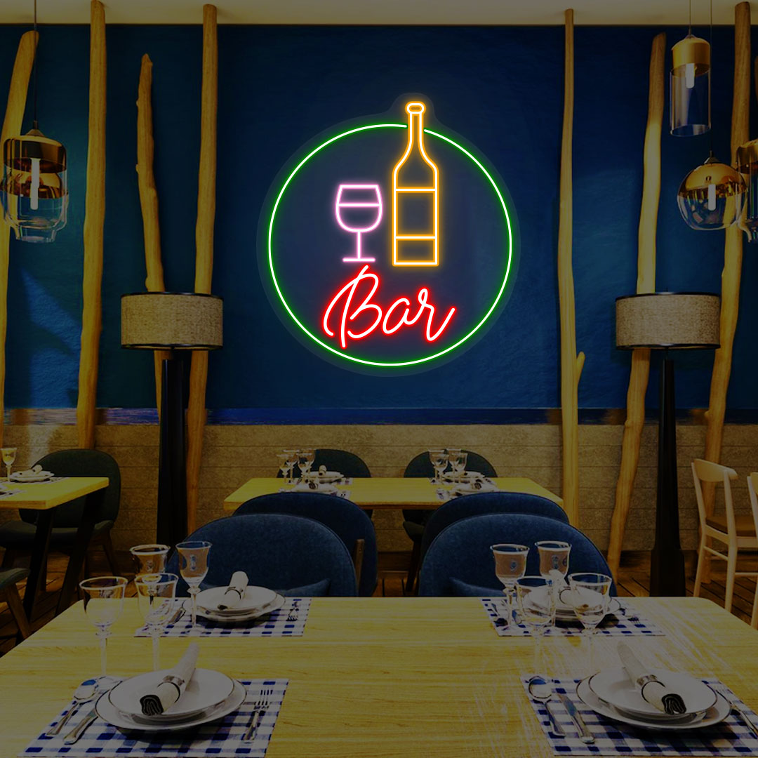 Bottle Glass Bar Neon Sign image 2