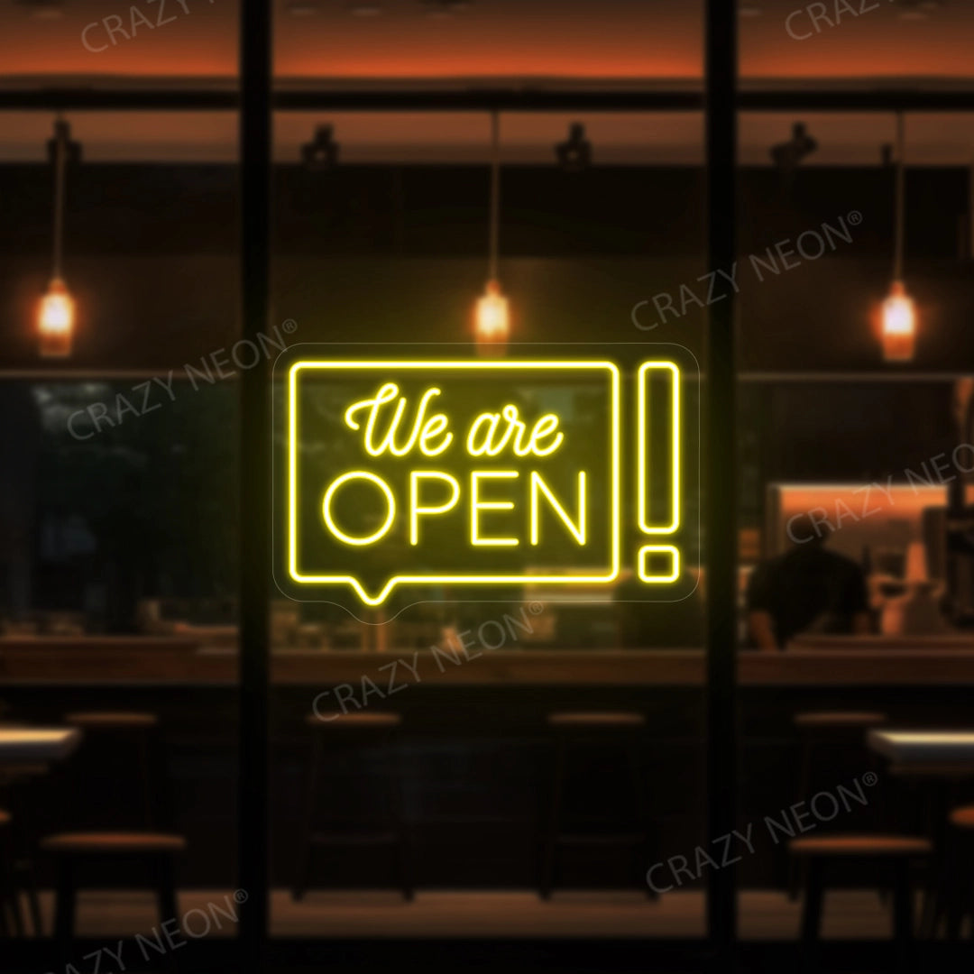 We Are Open chat box Sign image 2