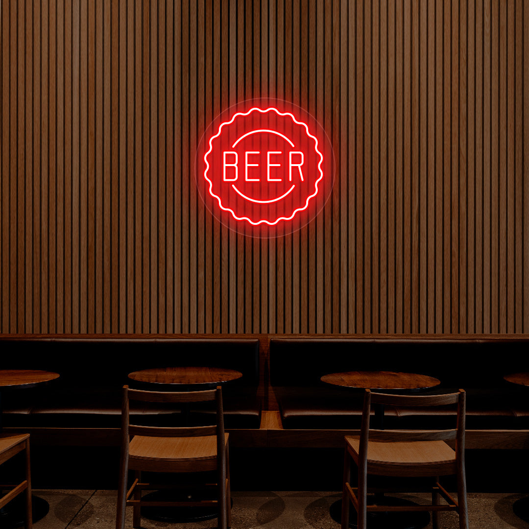 Beer Cap Neon Sign image 1