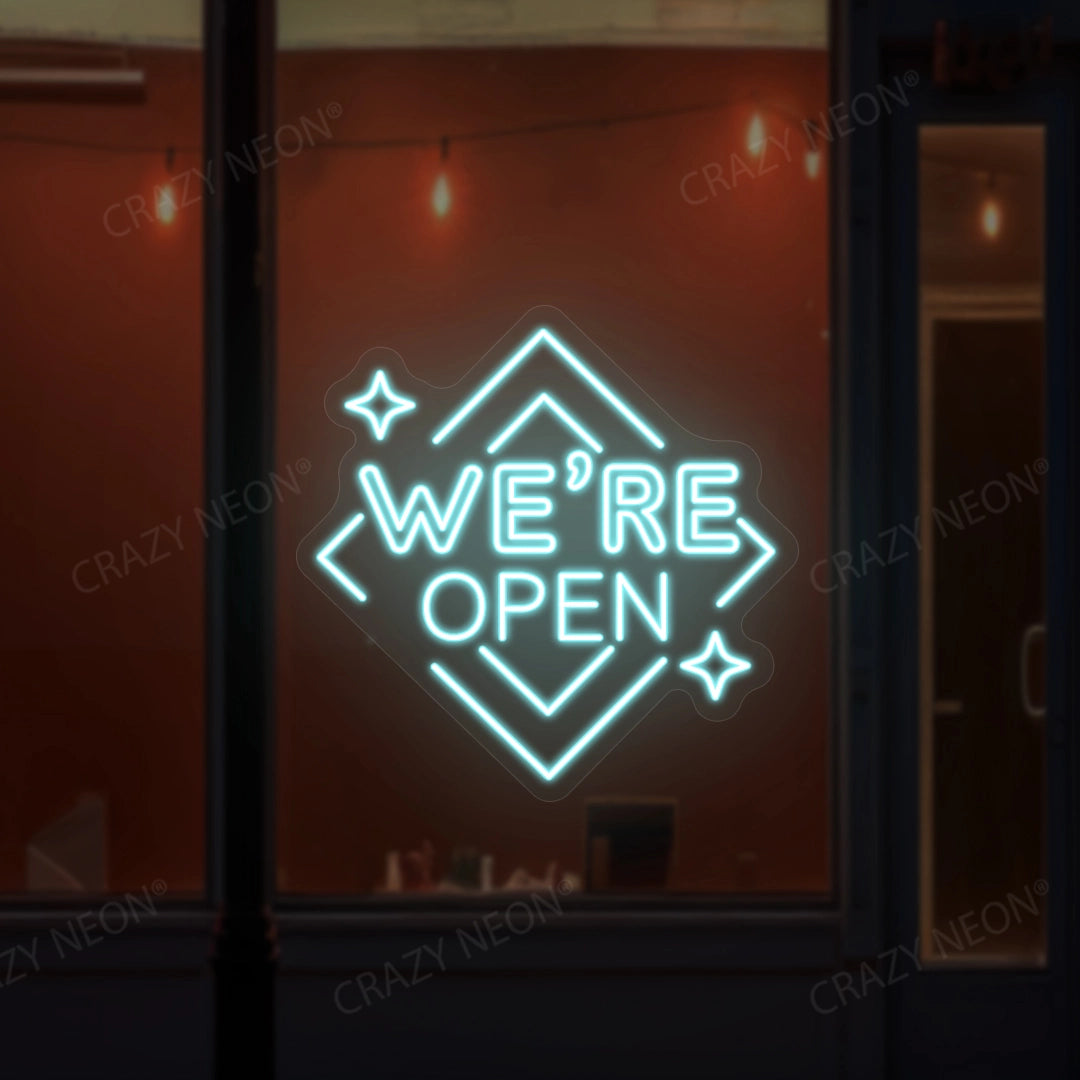 We Are Open Square Sign image 6
