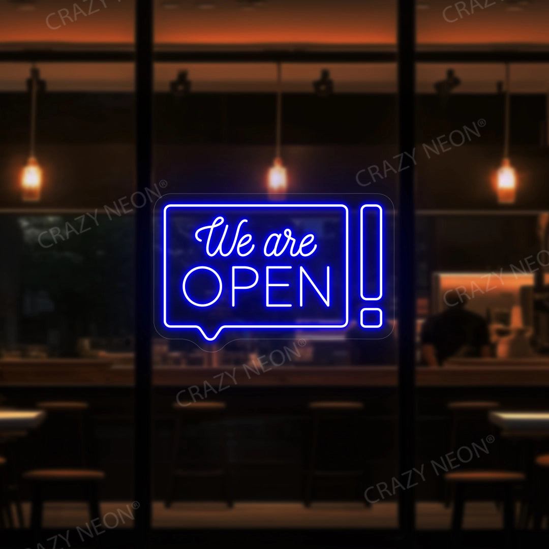 We Are Open chat box Sign image 9