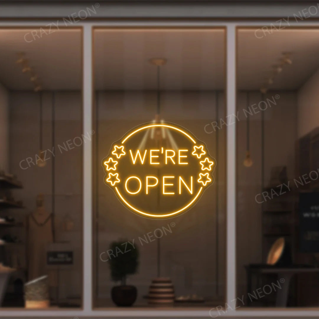 We're Open Neon Sign image 9