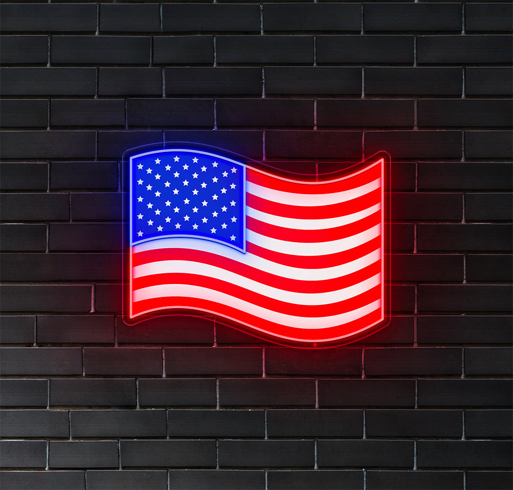 American Flag LED Neon Sign! image 0