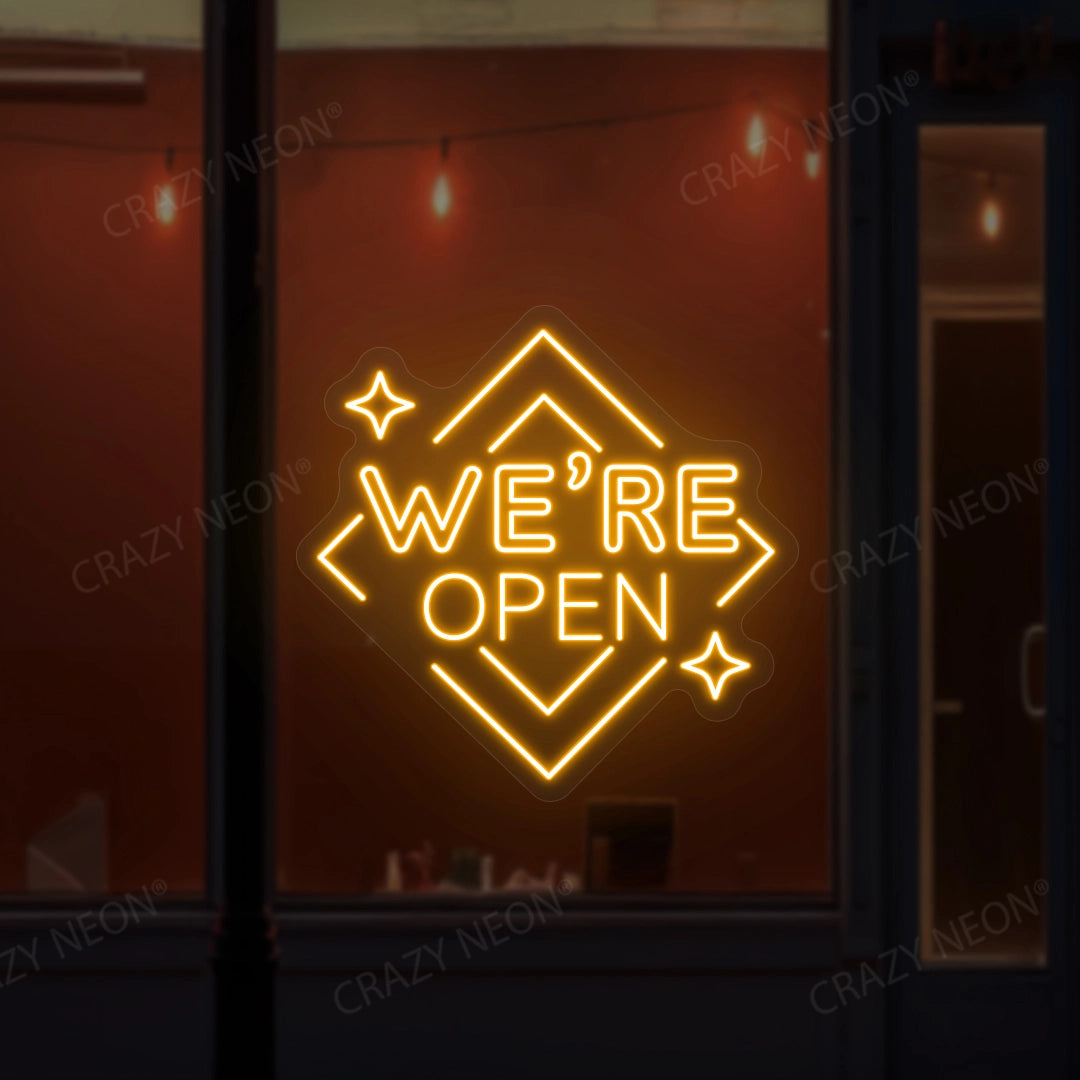 We Are Open Square Sign image 9