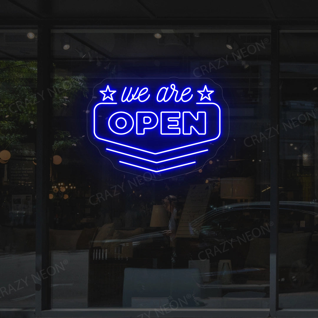 We Are Open Downward Arrow Sign image 7