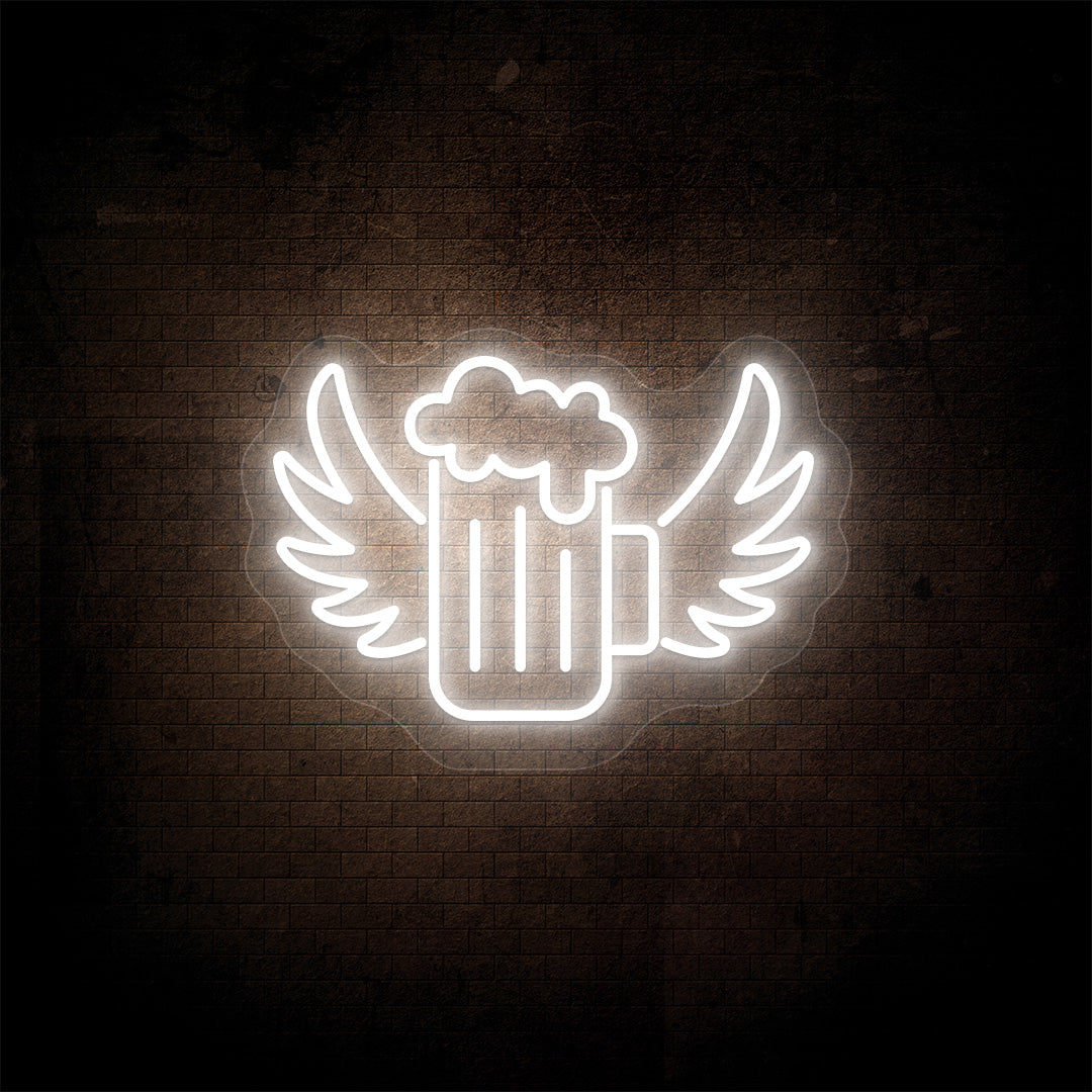 Beer Mug With Angel Wings Neon Sign image 8