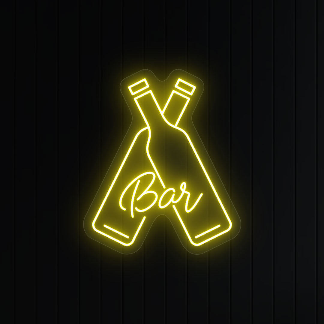 Beer Bottles With Bar Neon Sign image 4