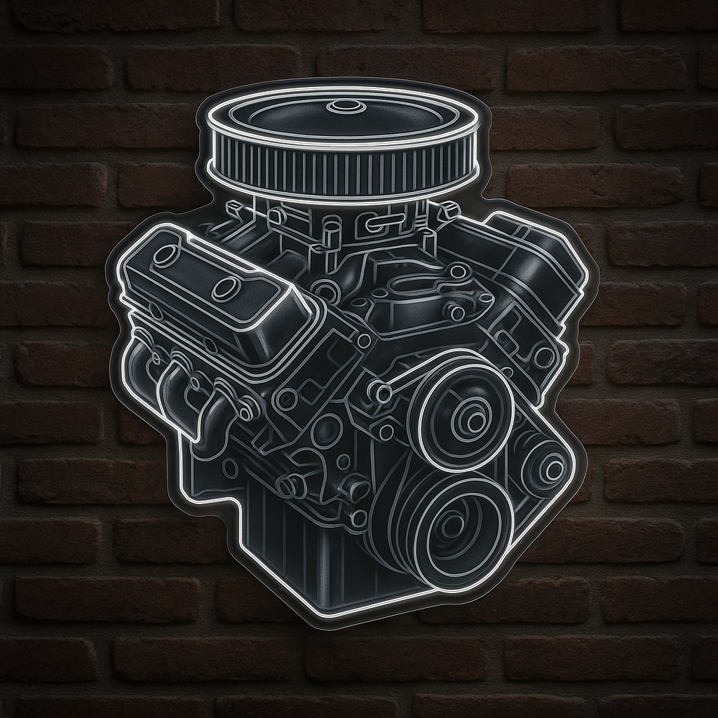 V8 Engine Block Outline