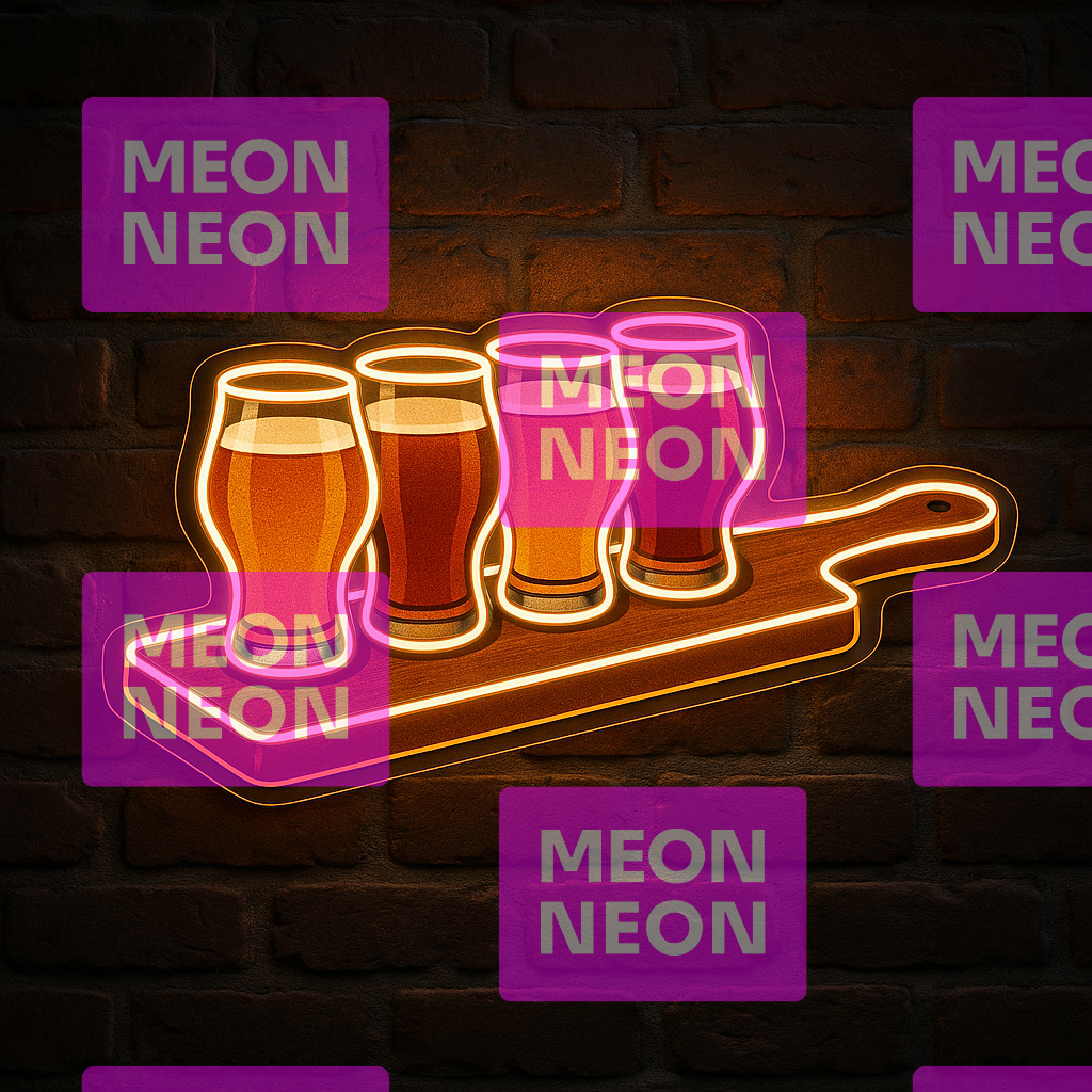 Beer Flight Paddle LED Neon Sign