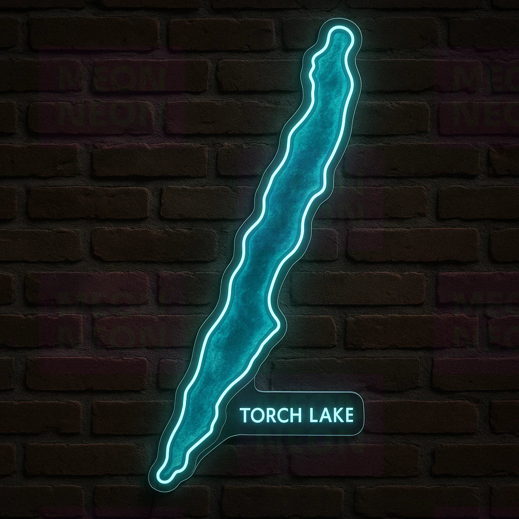 Torch Lake Turquoise LED Neon Sign