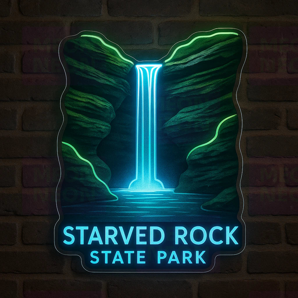 Starved Rock Falls LED Neon Sign