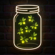 Illinois Firefly Jar LED Neon Sign