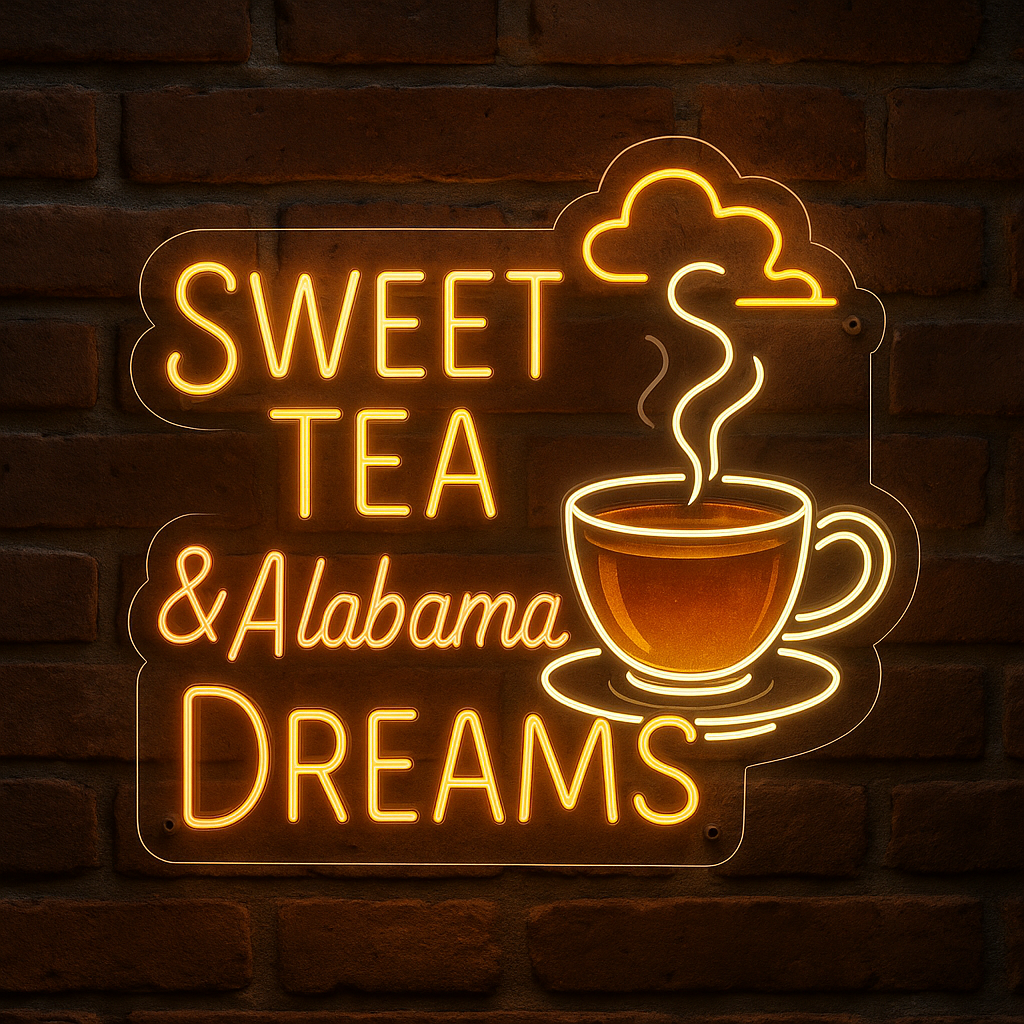 Sweet Tea & Alabama Dreams LED Neon Sign