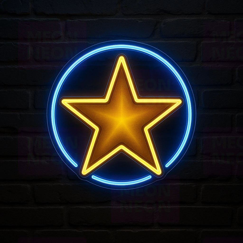Idaho Flag Star LED Neon Sign