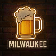 Milwaukee Brew LED Neon Sign