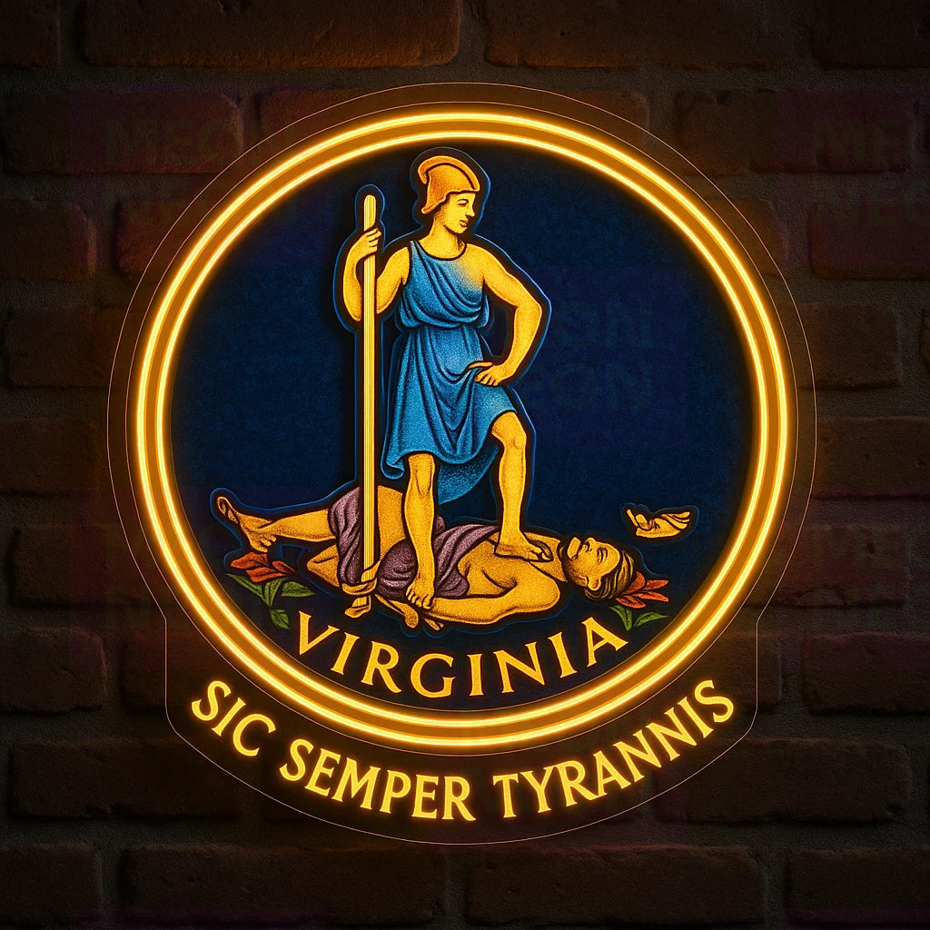 Virginia State Seal LED Neon Sign
