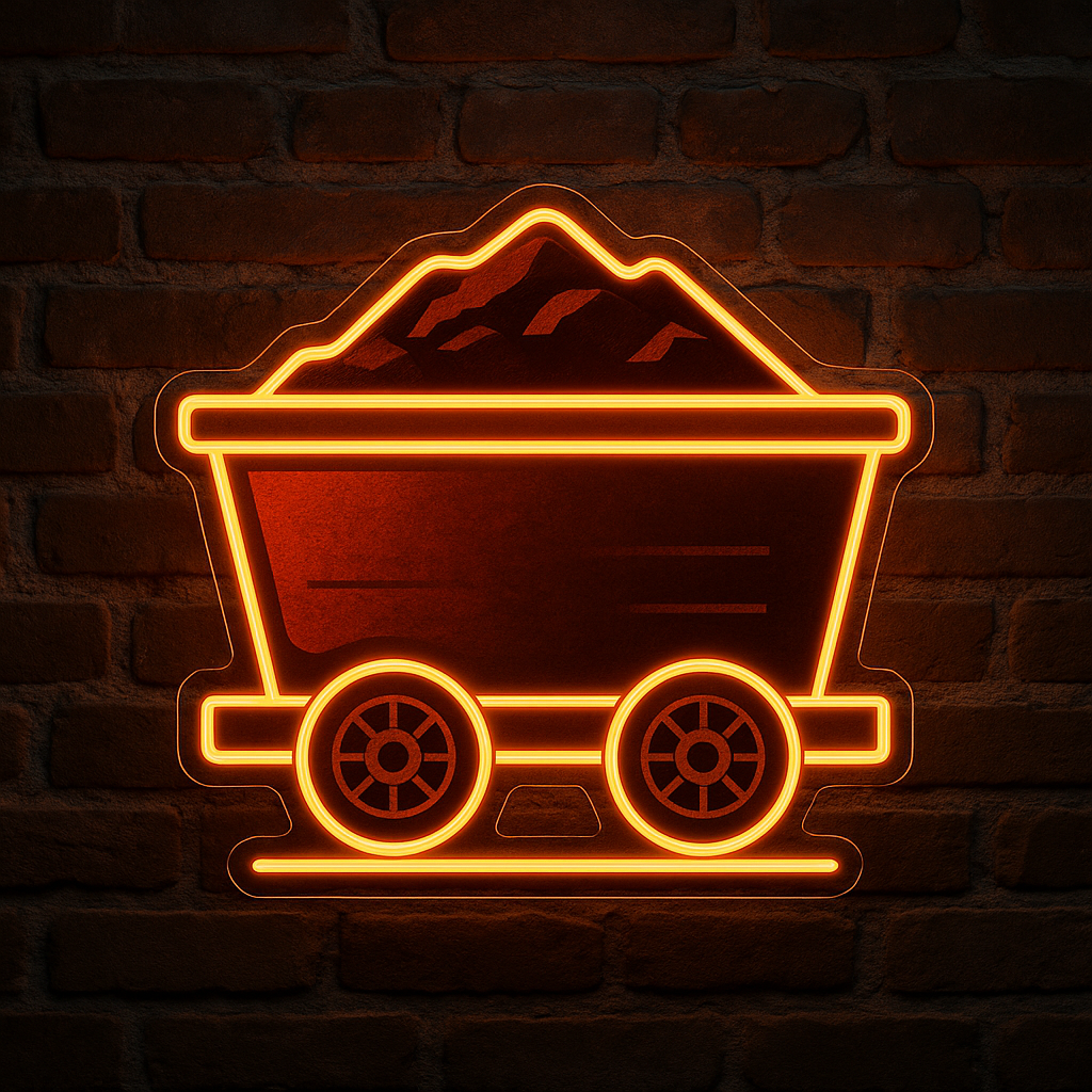 Wyoming Coal Car Heritage LED Neon Sign