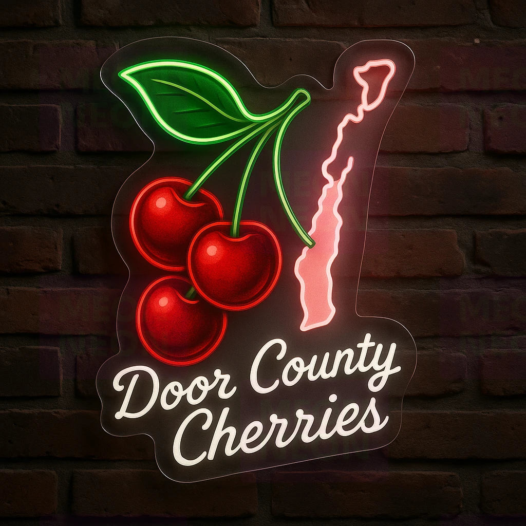 Door County Cherry LED Neon Sign