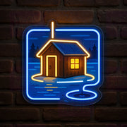 Ice Fishing Shanty LED Neon Sign