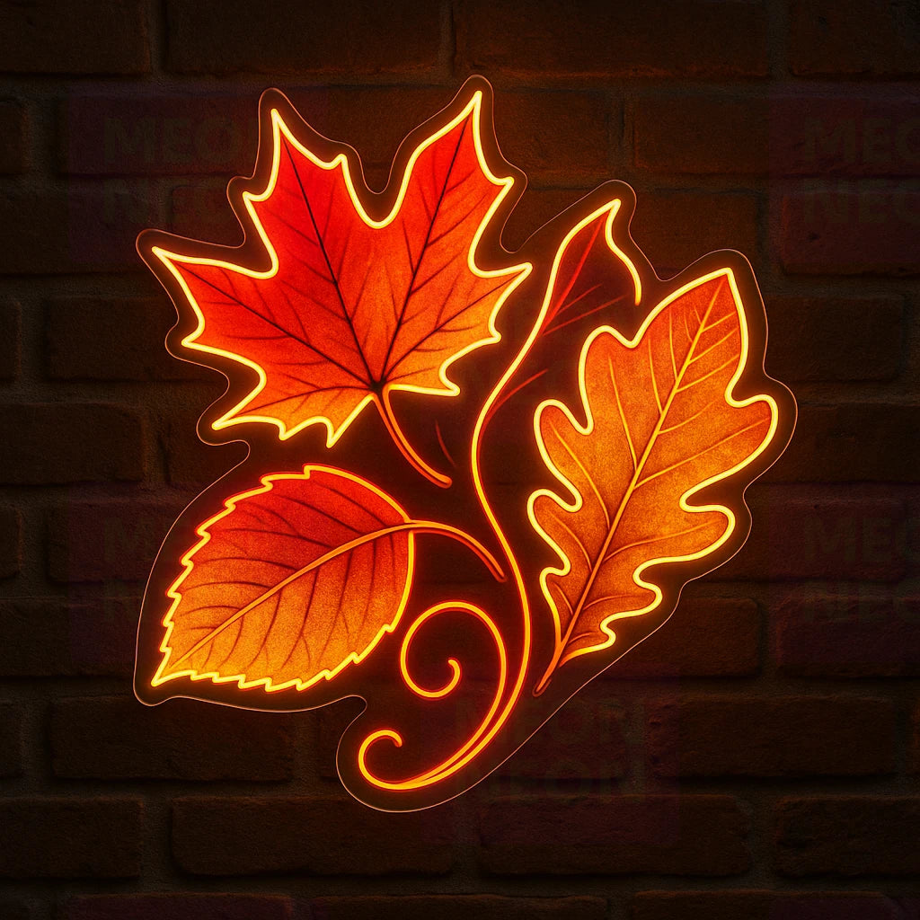 Fall Foliage Leaf LED Neon Sign