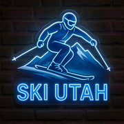 Ski Utah Mountain LED Neon Sign