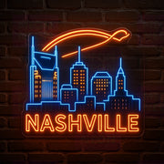 Nashville Skyline Fiddle LED Neon Sign