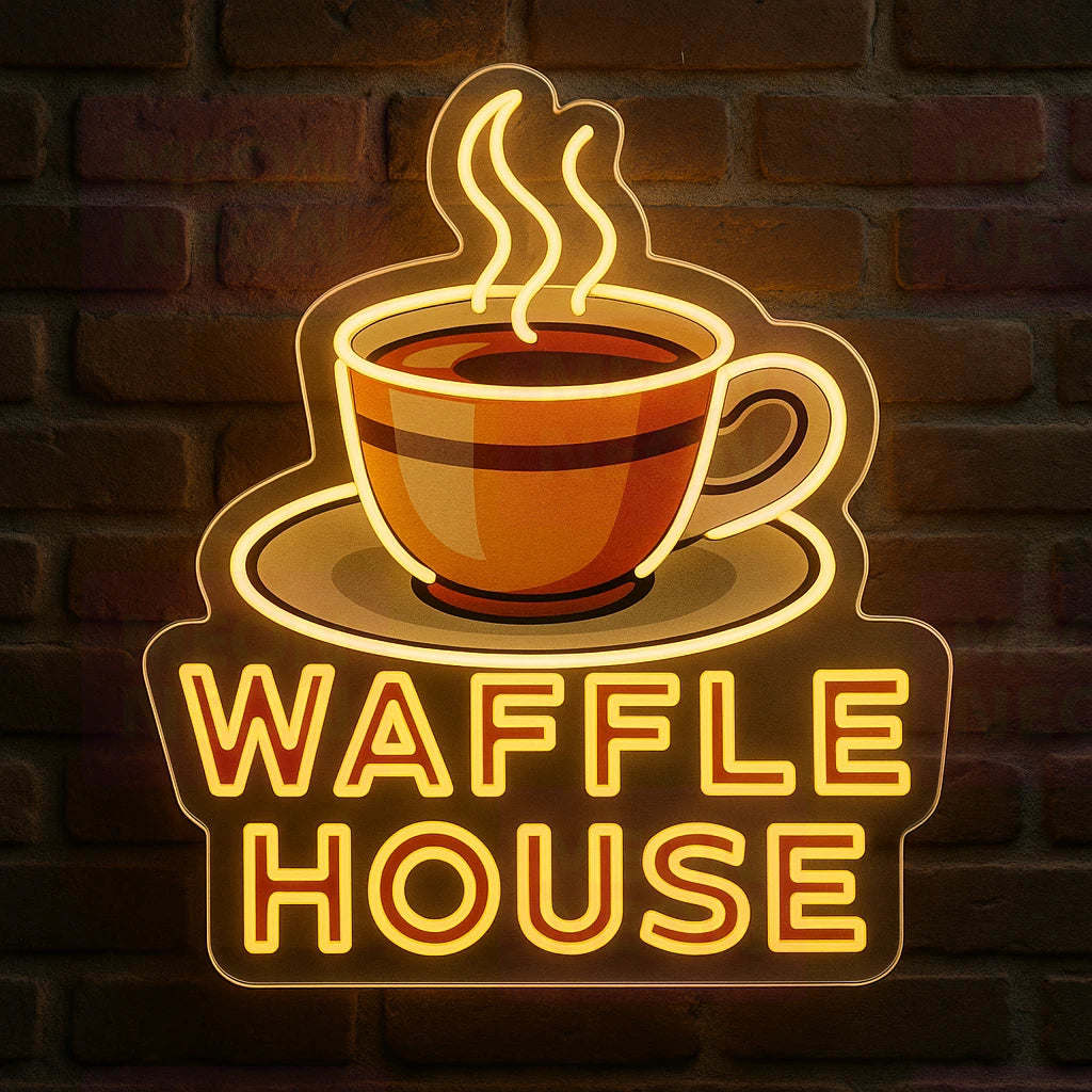Waffle House & Coffee LED Neon Sign