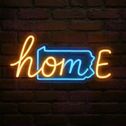 Pennsylvania 'PA Home' LED Neon Sign