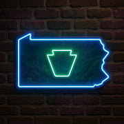 Keystone State Outline LED Neon Sign