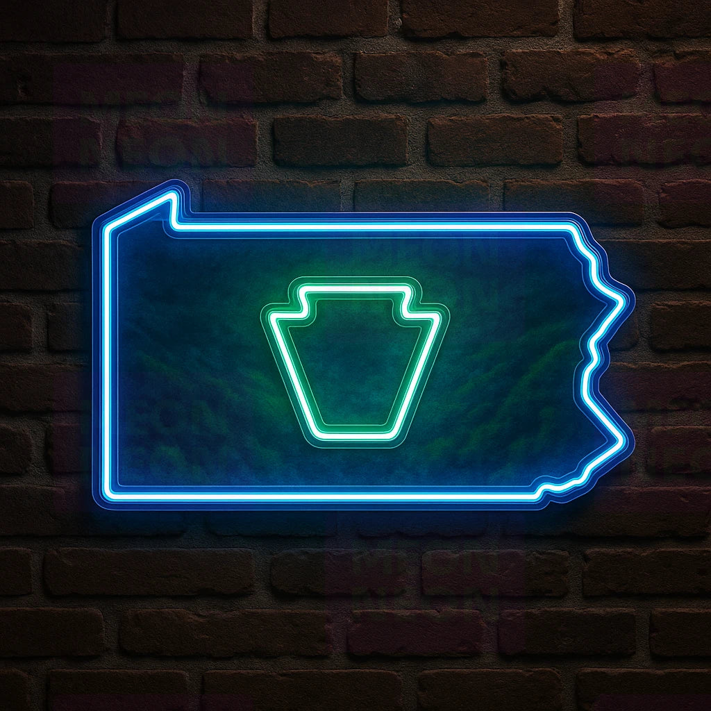Keystone State Outline LED Neon Sign