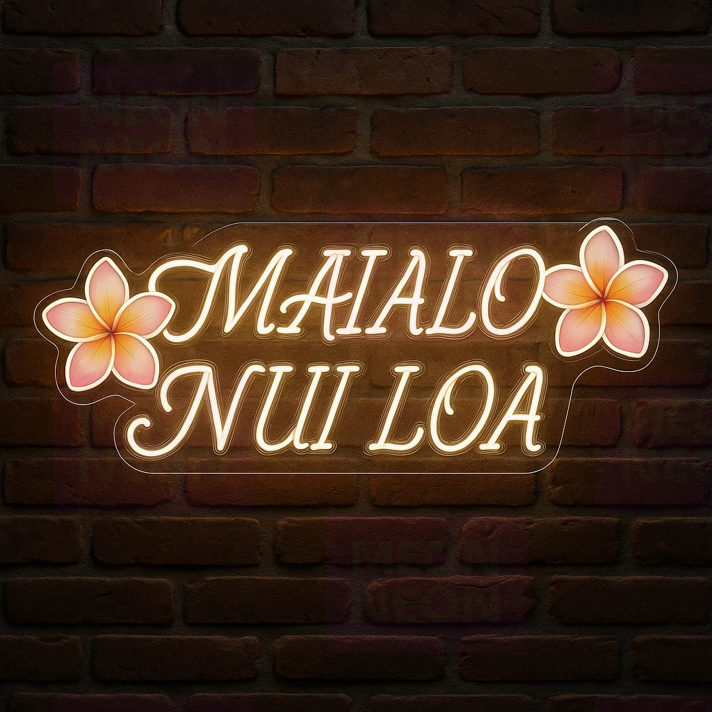 Mahalo Nui Loa LED Neon Sign