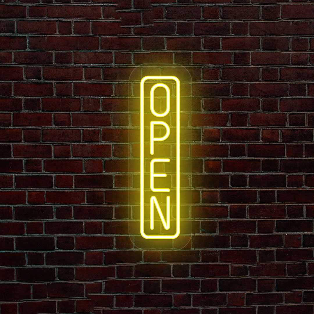 Vertical Open Neon Sign image 3