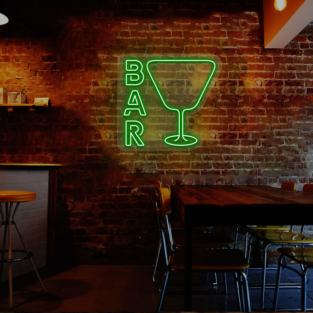 Bar and Glass Neon Sign image 4