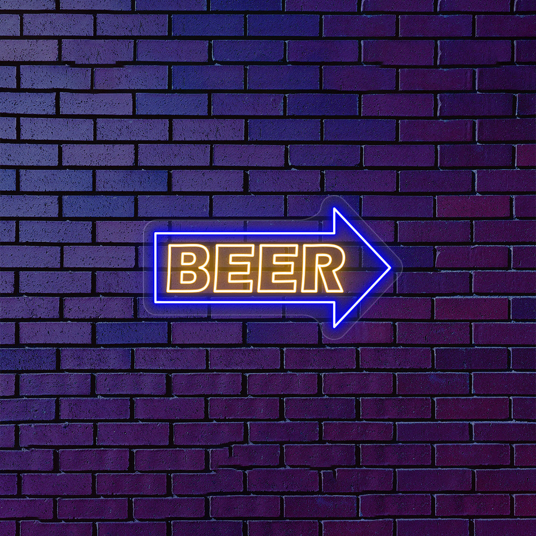 Beer Arrow Neon Sign - Multicolor image 2