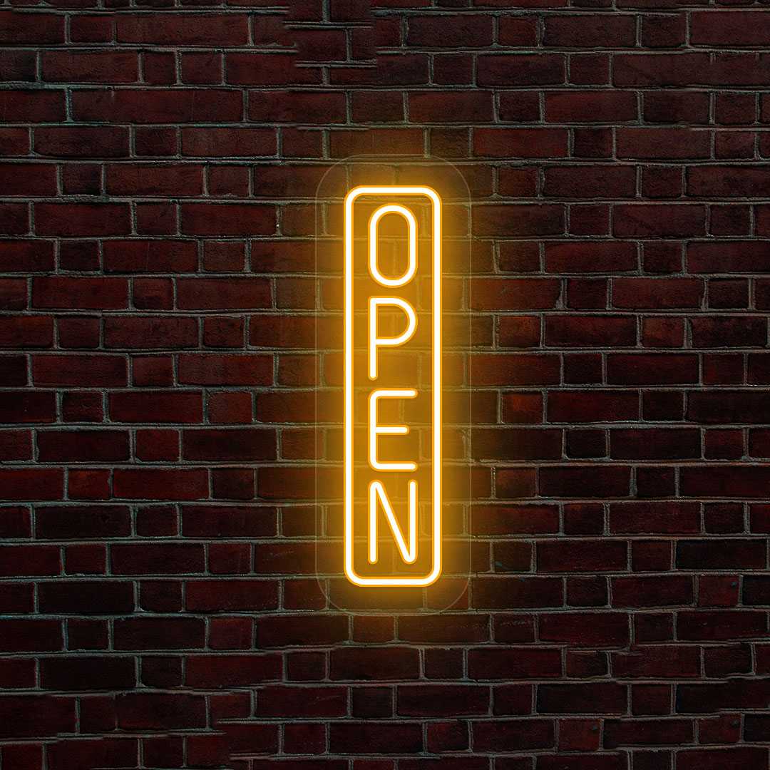 Vertical Open Neon Sign image 2