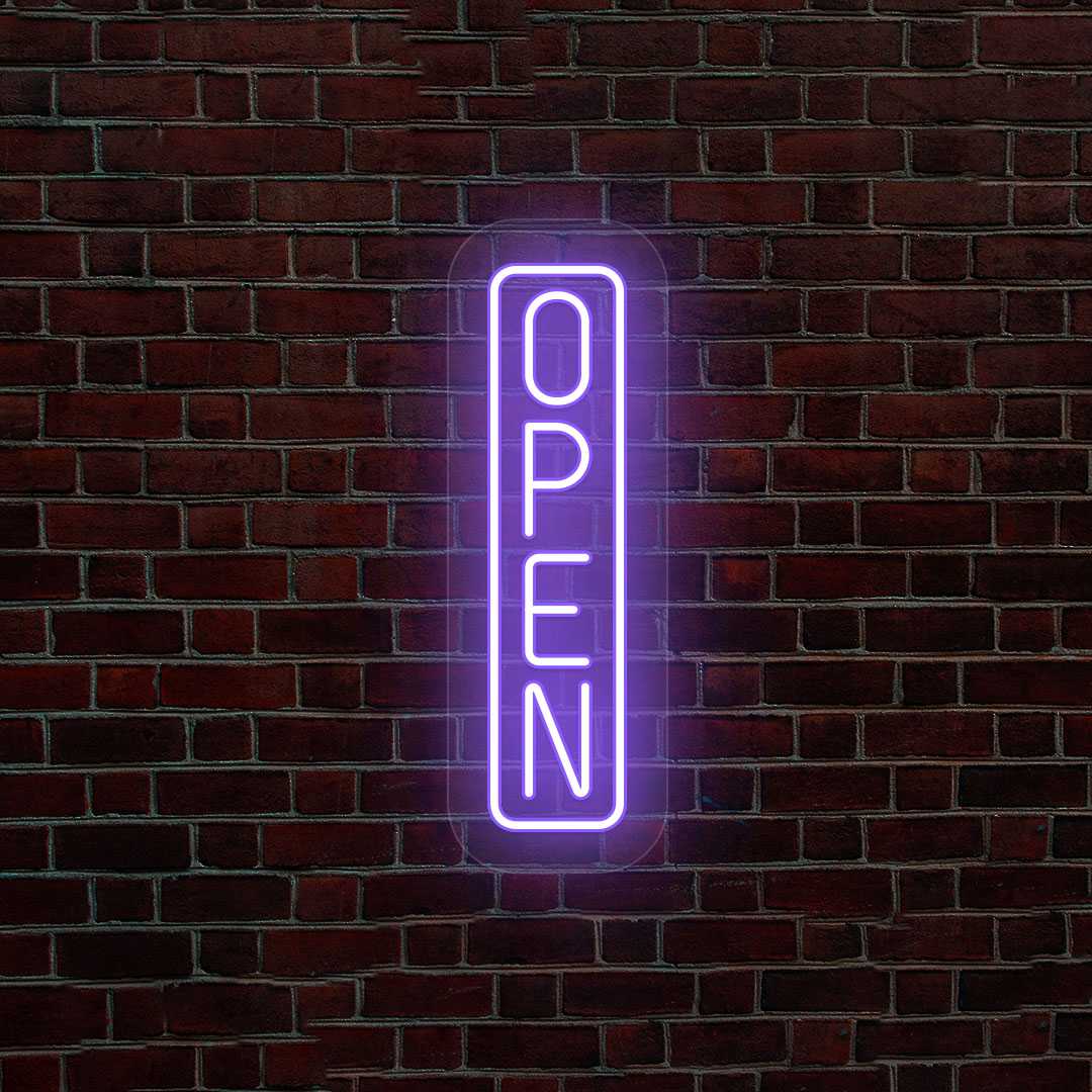 Vertical Open Neon Sign image 5