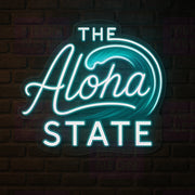 Aloha State Wave LED Neon Sign