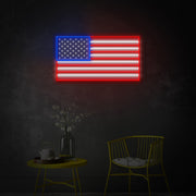 American Flag LED Neon Sign | Patriotic Wall Decor - MEON NEON